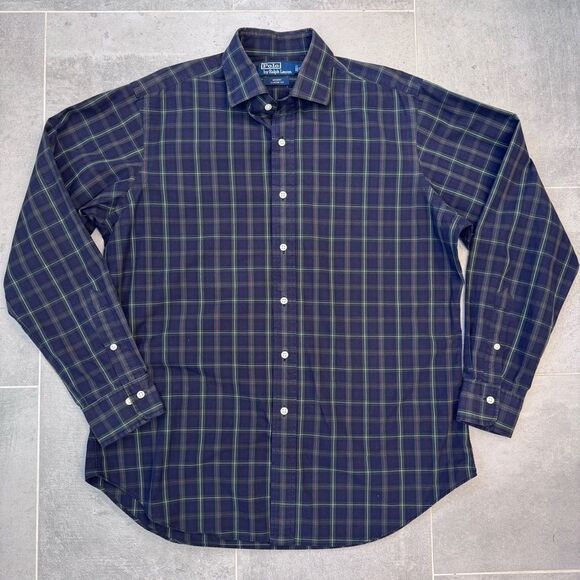 Polo by Ralph Lauren Shirt Regent Classic Fit Button Down Plaid - Large - Picture 1 of 8